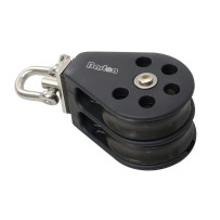 BARTON Doppelblock gleitl. 45mm, Seil 10mm, Wirbelschäkel