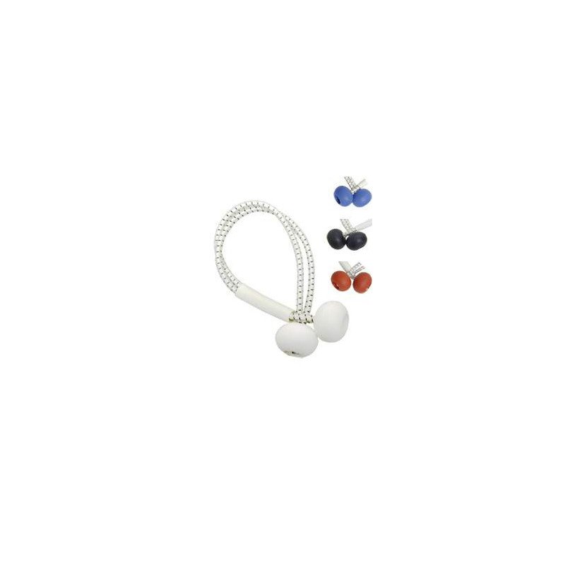 Kugelzeising mit Gummiseil 4mm 250mm weiß, Kugel weiß 25St.