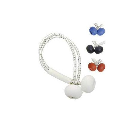 Kugelzeising mit Gummiseil 4mm 250mm weiß, Kugel weiß 25St.