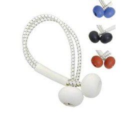Kugelzeising mit Gummiseil 4mm 250mm weiß, Kugel blau 4St. SB-Pack