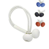 Kugelzeising mit Gummiseil 4mm 250mm weiß, Kugel blau 4St. SB-Pack