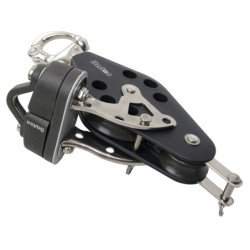 BARTON Violinblock gleitl. 58/30mm, Seil 10mm, Schnappsch, U-Bügel,K-Klemme
