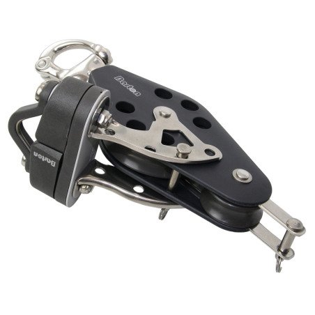 BARTON Violinblock gleitl. 58/30mm, Seil 10mm, Schnappsch, U-Bügel,K-Klemme