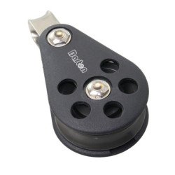 BARTON Einfachblock gleitl. 54mm, Seil 12mm, Auge