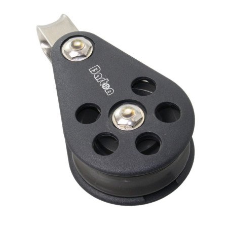 BARTON Einfachblock gleitl. 54mm, Seil 12mm, Auge