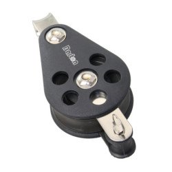 BARTON Einfachblock gleitl. 54mm, Seil 12mm, Auge, U-Bügel