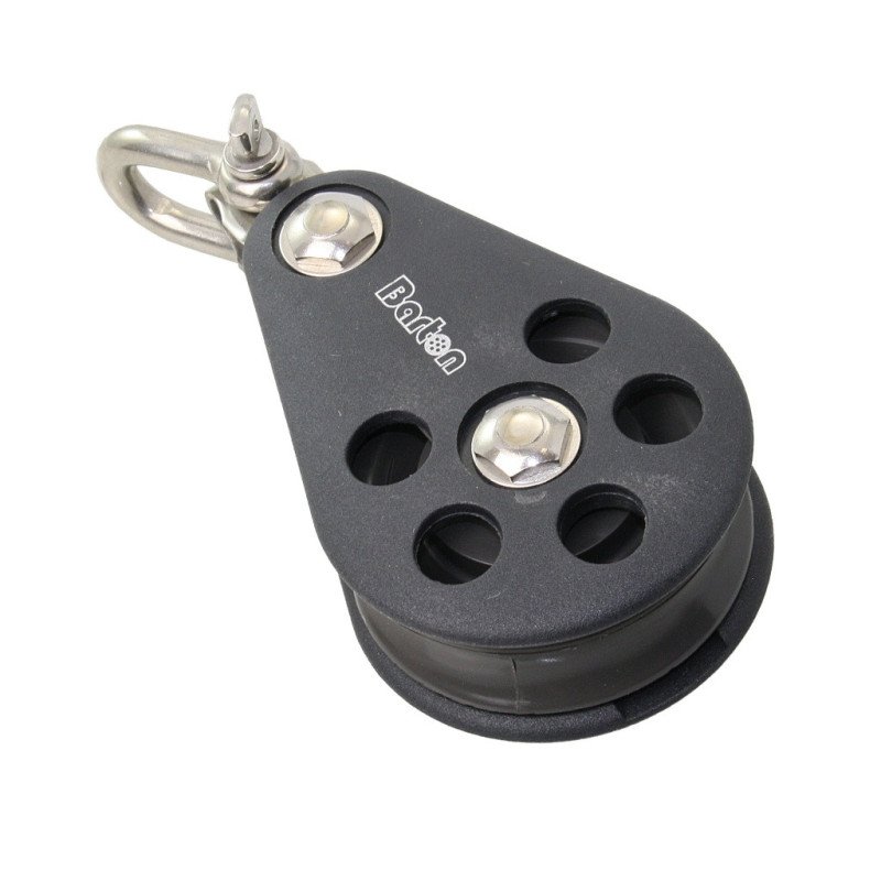 BARTON Einfachblock gleitl. 54mm, Seil 12mm, Umsteckschäkel BARTON Einfachblock gleitl. 54mm, Seil 12mm, Umsteckschäkel