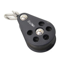 BARTON Einfachblock gleitl. 54mm, Seil 12mm, Wirbelschäkel