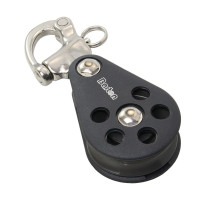 BARTON Einfachblock gleitl. 54mm, Seil 12mm, Schnappschäkel