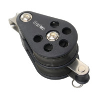 BARTON Doppelblock gleitl. 54mm, Seil 12mm, Auge, U-Bügel