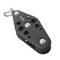 BARTON Violinblock gleitl. 64/38mm, Seil 12mm, Wirbelschäkel