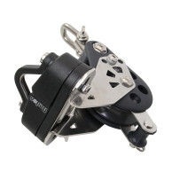 BARTON Einfachblock gleitl. 54mm, Seil 12mm, Wirbelsch, Unterbügel, Klemme