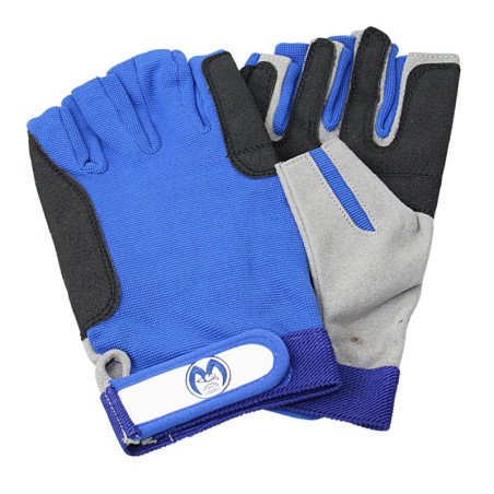 Segelhandschuh aus Amara blau/grau/schwarz Gr.L