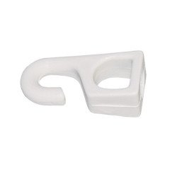 Kunststoffhaken f.6mm   WEISS (10-Stück-Packung)