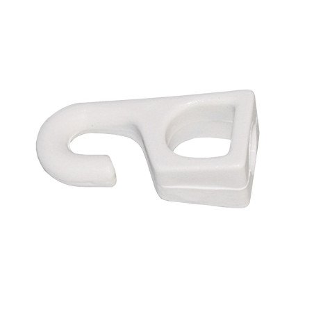 Kunststoffhaken f.6mm   WEISS (10-Stück-Packung)
