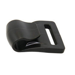 Gurtbandhaken 25mm Schwarz einrastbar  10St.VP