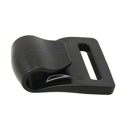 Gurtbandhaken 25mm Schwarz einrastbar  10St.VP