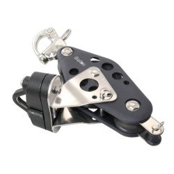BARTON Violinblock gleitl. 70/44mm, Seil 12mm, Schnappsch, U-Bügel,K-Klemme