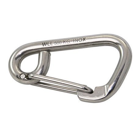 WICHARD Karabiner asym. mit Auge A4 8x80mm SB-Pack