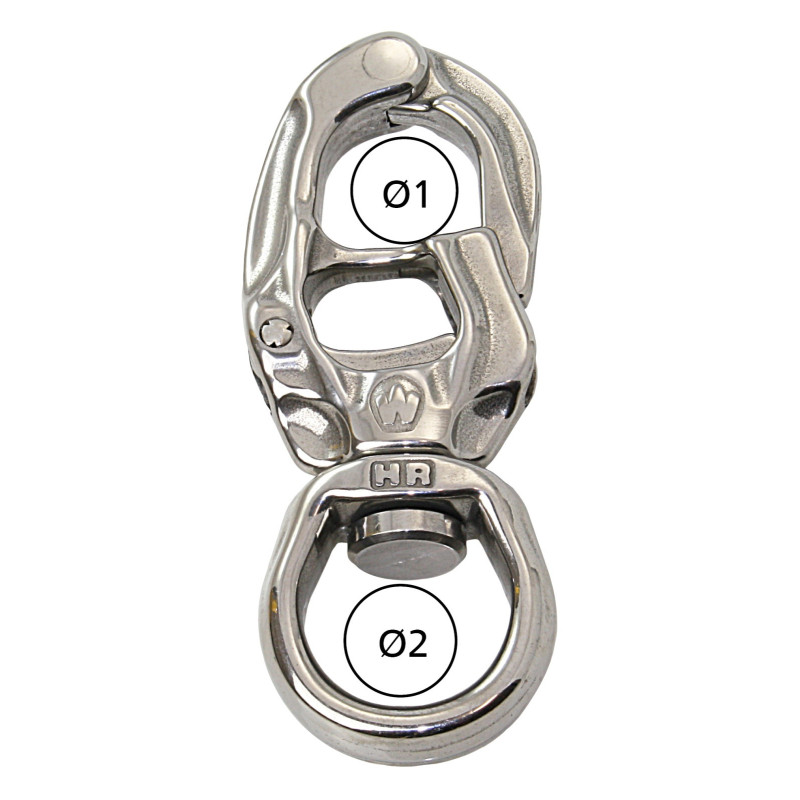 WICHARD Schnappschäkel Trigger mit Wirbelauge C3 87mm SB-Pack