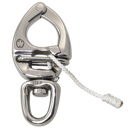 WICHARD Schnappschäkel Regatta mit Wirbelauge C3 90mm SB-Pack