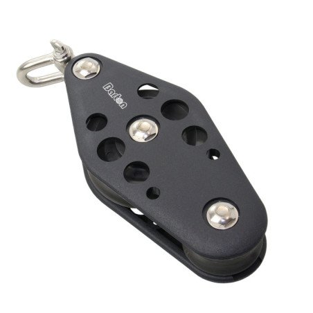 BARTON Violinblock gleitl. 70/44mm, Seil 14mm, Wirbelschäkel