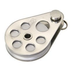 WICHARD Einfachblock gleitl. 24mm, Drahtseil 3mm, Alurolle, Steckbolzen