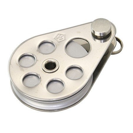 WICHARD Einfachblock gleitl. 24mm, Drahtseil 3mm, Alurolle, Steckbolzen