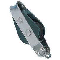 WICHARD Einfachblock gleitl. 18mm, Seil 4-6mm, Auge, U-Bügel