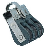 WICHARD Dreifachblock gleitl. 18mm, Seil 4-6mm, Schäkel