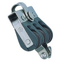 WICHARD Dreifachblock gleitl. 18mm, Seil 4-6mm, Schäkel, U-Bügel