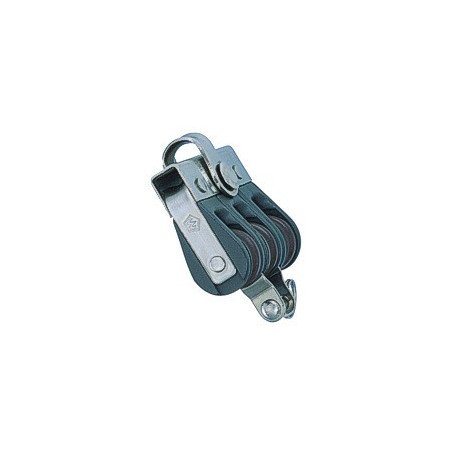 WICHARD Dreifachblock gleitl. 18mm, Seil 4-6mm, Schäkel, U-Bügel