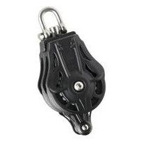 WICHARD Doppelblock gleitl. 45mm, Seil 10mm, Wirbelsch, U-Bügel