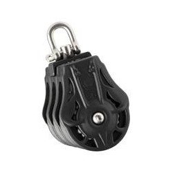 WICHARD Dreifachblock gleitl. 45mm, Seil 10mm, Wirbelschäkel