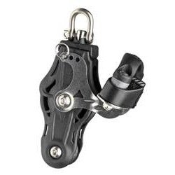 WICHARD Violinblock gleitl. 45mm, Seil 10mm, Wirbelschäkel, Klemme