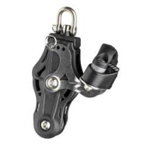 WICHARD Violinblock gleitl. 45mm, Seil 10mm, Wirbelschäkel, Klemme