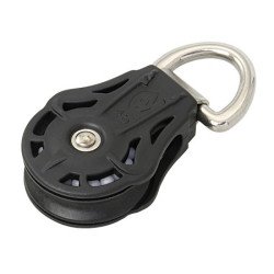 WICHARD Einfachblock gleitl. 55mm, Seil 12mm, D-Ring