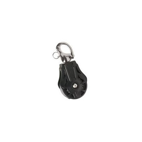 WICHARD Einfachblock gleitl. 55mm, Seil 12mm, Schnappschäkel