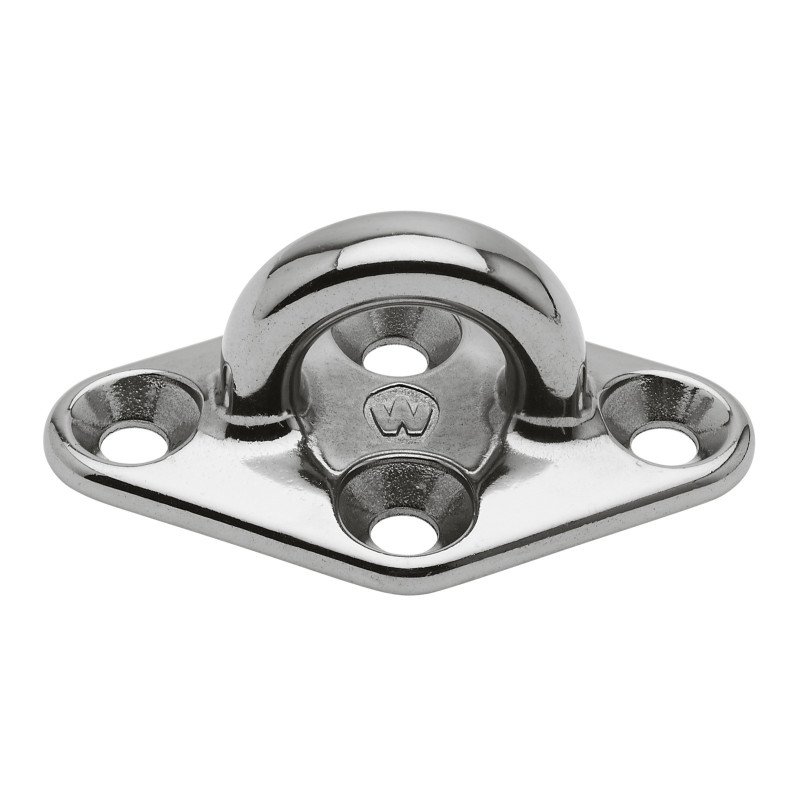 WICHARD Decksplatte, rautenförmig D6 Auge 18,5mm