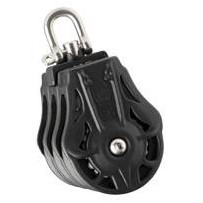 WICHARD Dreifachblock kugell. 45mm, Seil 10mm, Wirbelschäkel