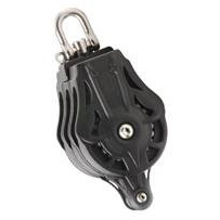 WICHARD Dreifachblock kugell. 45mm, Seil 10mm, Wirbelschäkel, U-Bügel