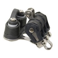 BARTON Dreifachblock kugell. 20mm, Seil 5mm, Auge, U-Bügel, Klemme