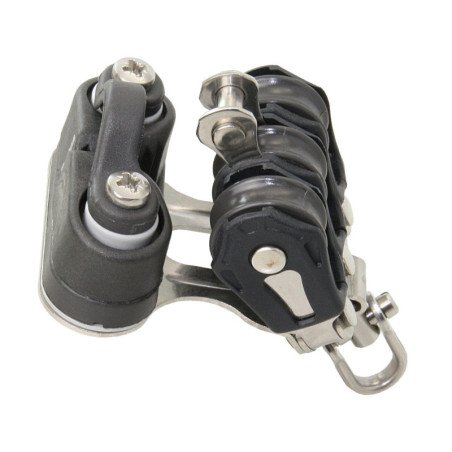 BARTON Dreifachblock kugell. 20mm, Seil 5mm, Wirbelsch, U-Bügel, Klemme