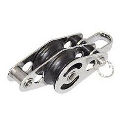 SEA SURE Doppelblock gleitl. 25mm, Seil 8mm, Schäkel, U-Bügel