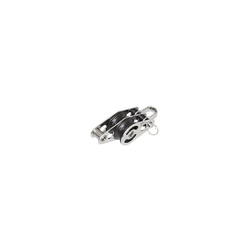 SEA SURE Doppelblock gleitl. 25mm, Seil 8mm, Schäkel, U-Bügel SEA SURE Doppelblock gleitl. 25mm, Seil 8mm, Schäkel, U-Bügel