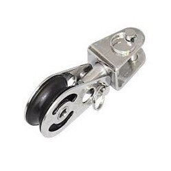 SEA SURE Einfachblock gleitl. 25mm, Seil 8mm, Wirbelgabel