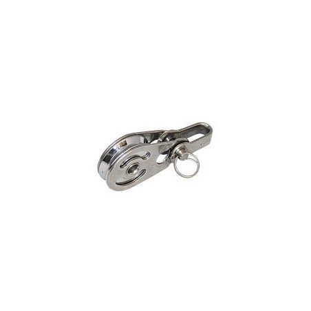 SEA SURE Einfachblock gleitl. 25mm, Drahtseil 4mm, Schäkel