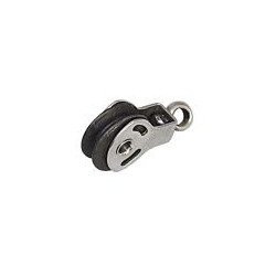 SEA SURE Einfachblock gleitl. 20mm, Seil 4mm, Carbonrolle, Wirbelauge