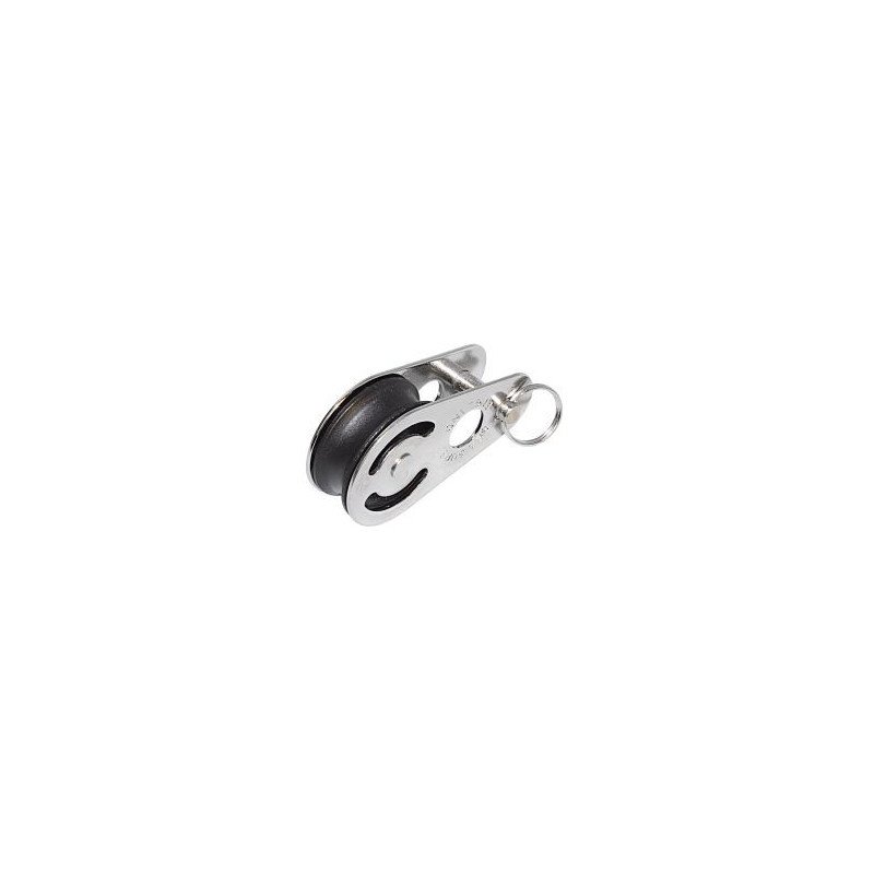 SEA SURE Einfachblock gleitl. 38mm, Seil 10mm, Carbonrolle, Steckbolzen