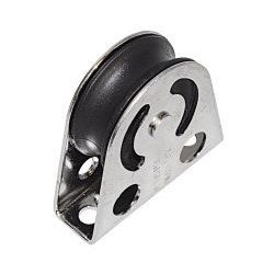 SEA SURE Einfach-Bockrolle gleitl. 38mm, Seil 10mm, Carbonrolle